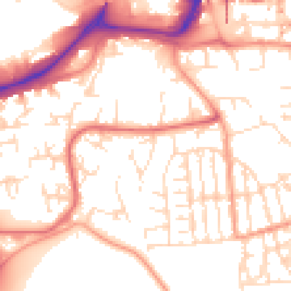 Daytime road noise heatmap for NG2 2NJ