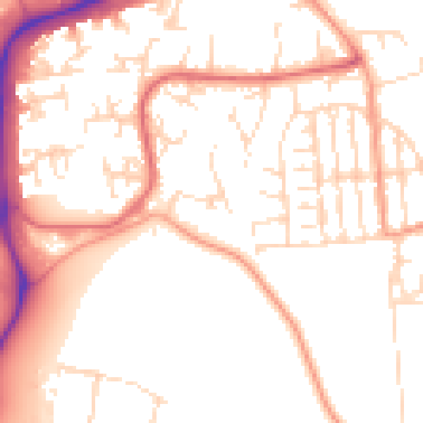 Daytime road noise heatmap for NG2 2NR