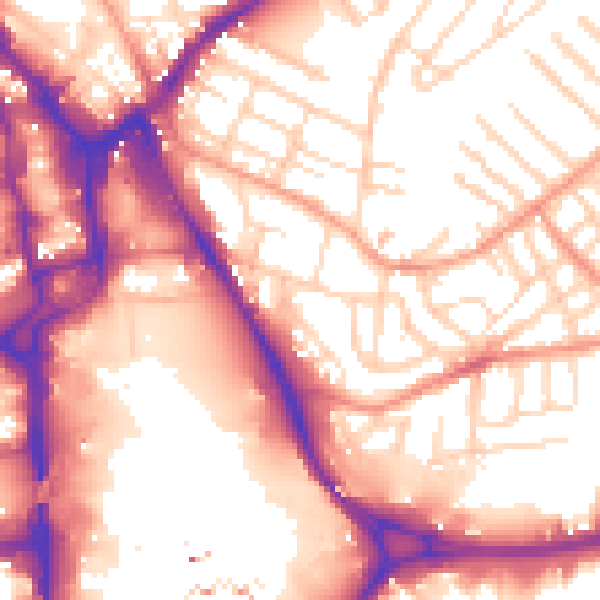 Daytime road noise heatmap for NG2 4JH