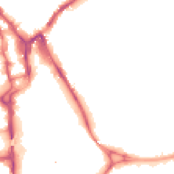 Night-time road noise heatmap for NG2 4JH