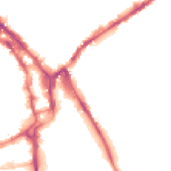 Night-time road noise heatmap for NG2 4NT