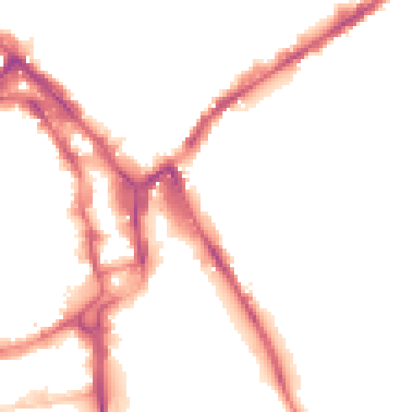 Night-time road noise heatmap for NG2 4PD