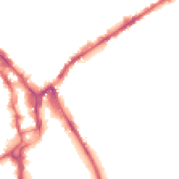 Night-time road noise heatmap for NG2 4QT