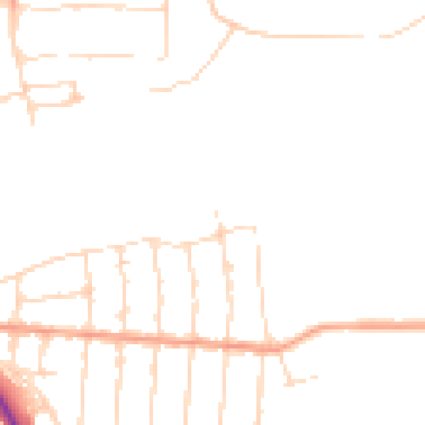 Daytime road noise heatmap for NG2 5AH