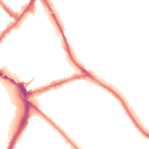 Night-time road noise heatmap for NG2 5BR
