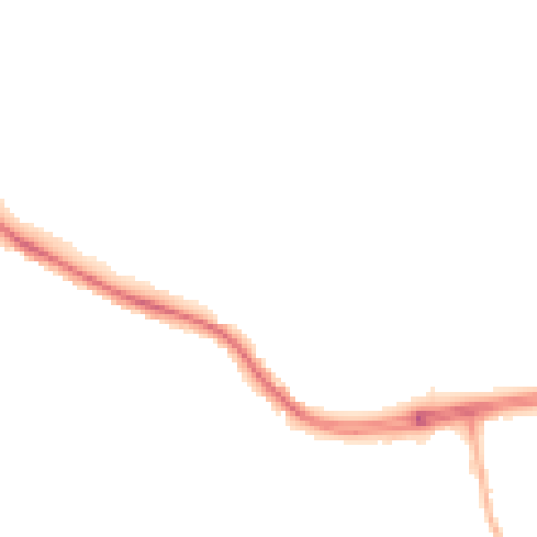 Night-time road noise heatmap for NG2 5ED
