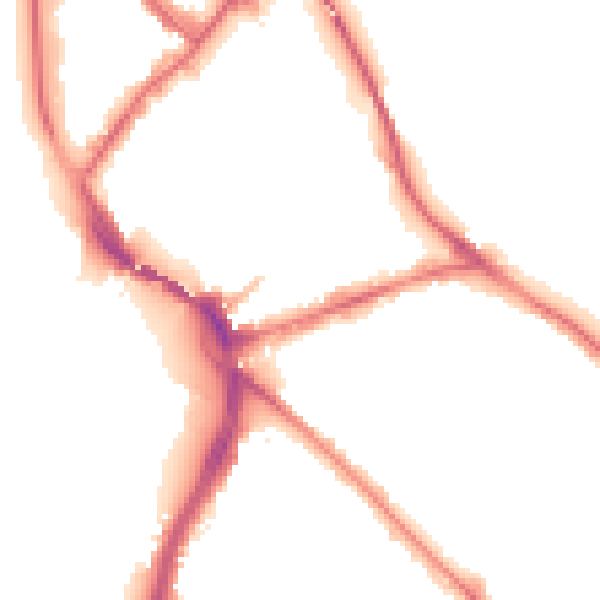 Night-time road noise heatmap for NG2 5FF