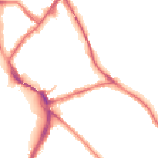 Night-time road noise heatmap for NG2 5FR