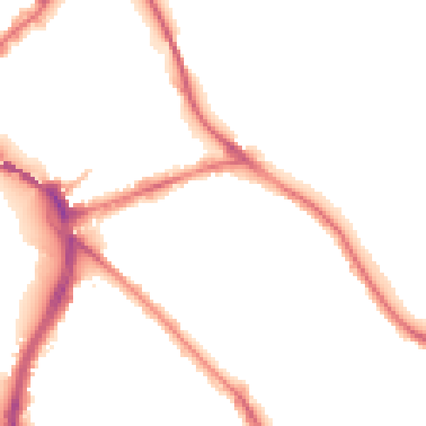Night-time road noise heatmap for NG2 5GP