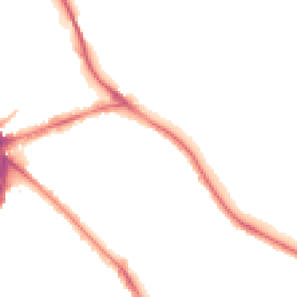 Night-time road noise heatmap for NG2 5GX