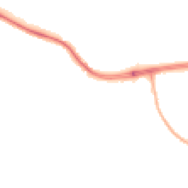 Night-time road noise heatmap for NG2 5JY
