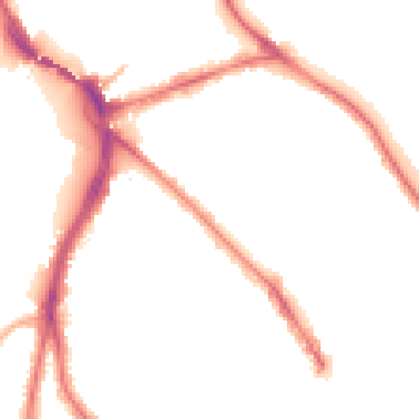 Night-time road noise heatmap for NG2 6AN