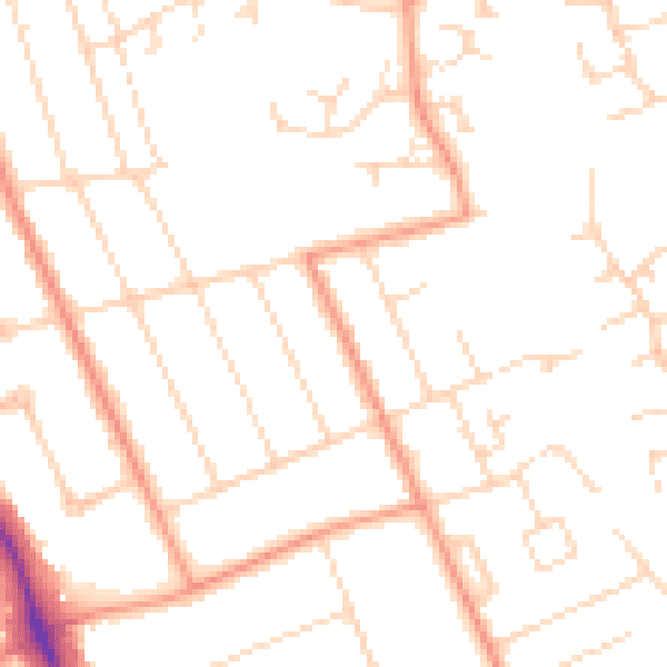 Daytime road noise heatmap for NG2 6GJ