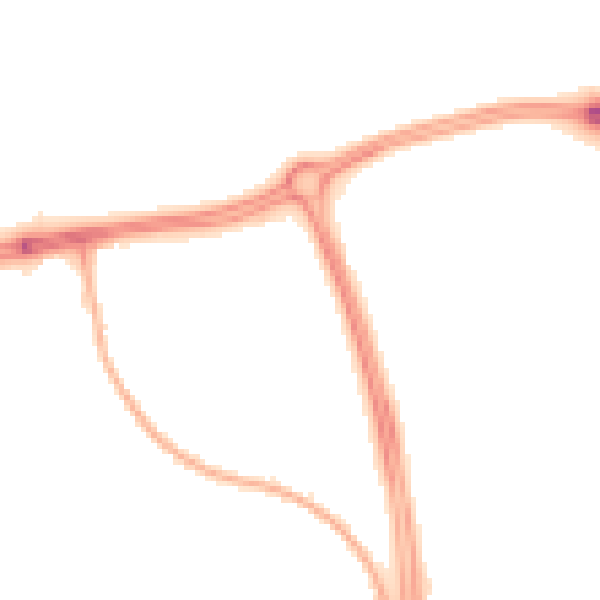Night-time road noise heatmap for NG2 6LZ