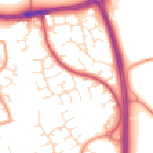 Daytime road noise heatmap for NG2 6NA