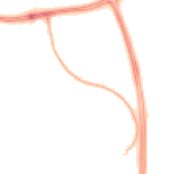 Night-time road noise heatmap for NG2 6NA