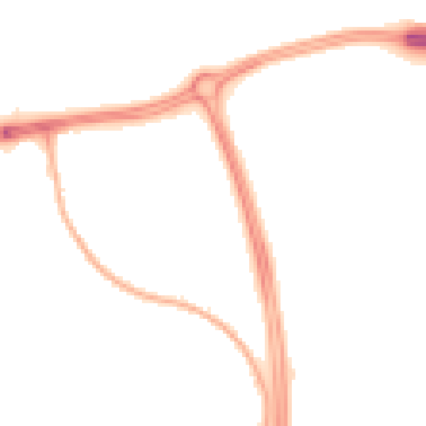 Night-time road noise heatmap for NG2 6NB