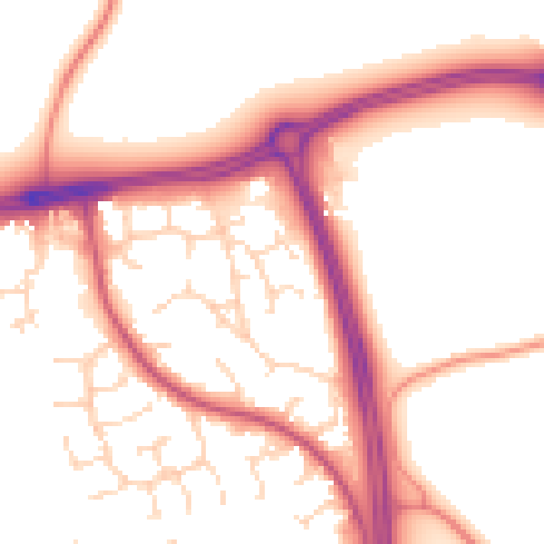 Daytime road noise heatmap for NG2 6ND