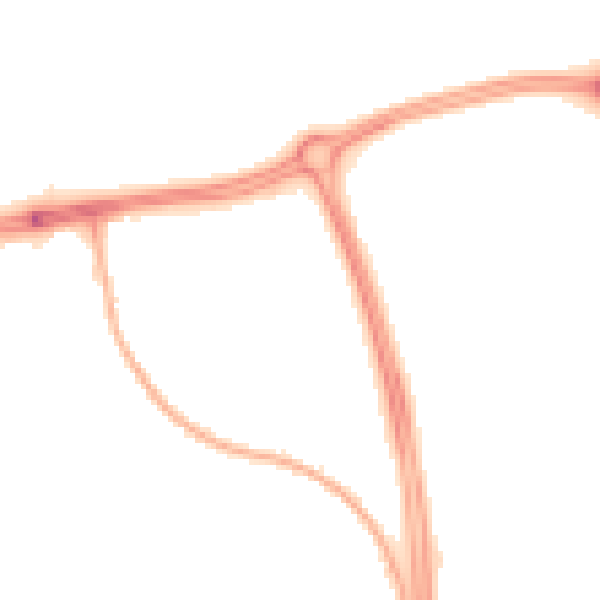 Night-time road noise heatmap for NG2 6ND
