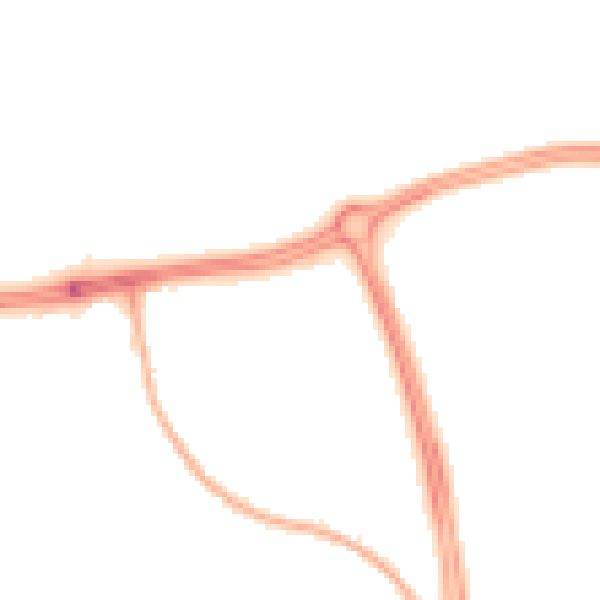 Night-time road noise heatmap for NG2 6NF