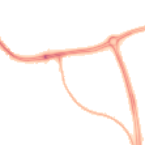 Night-time road noise heatmap for NG2 6NG