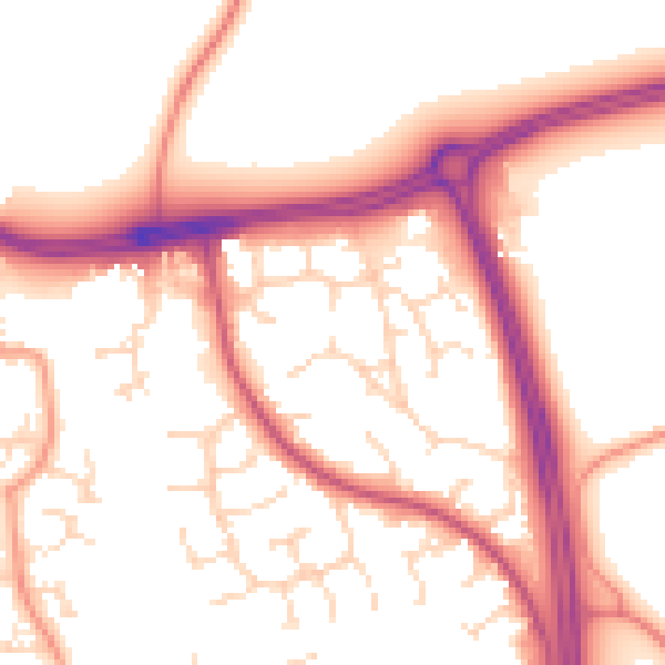 Daytime road noise heatmap for NG2 6NH