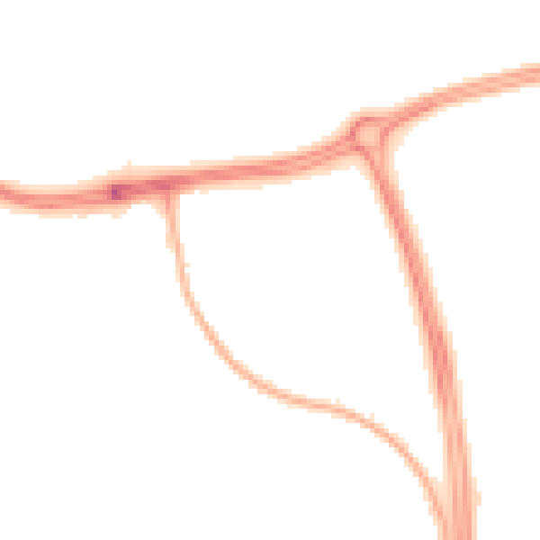Night-time road noise heatmap for NG2 6NH