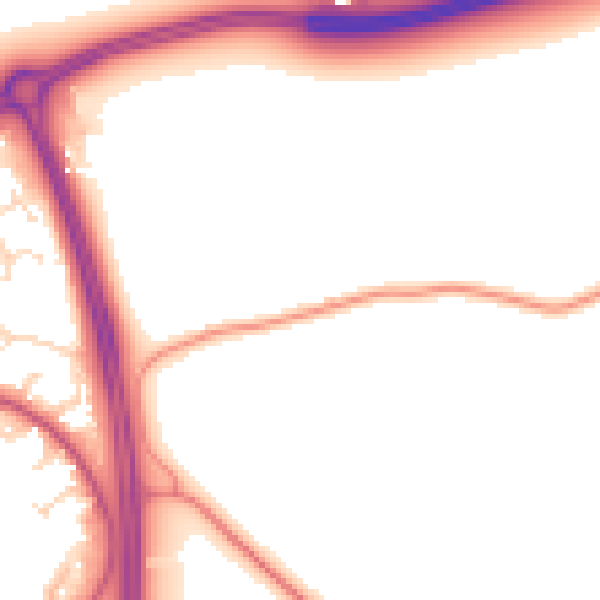 Daytime road noise heatmap for NG2 6NJ