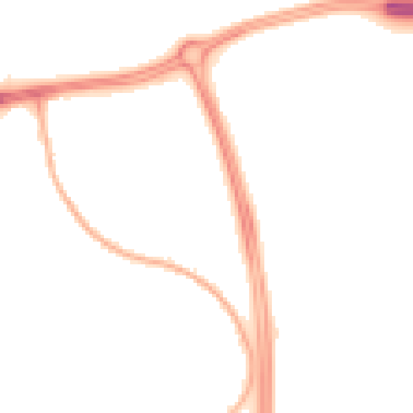 Night-time road noise heatmap for NG2 6NL