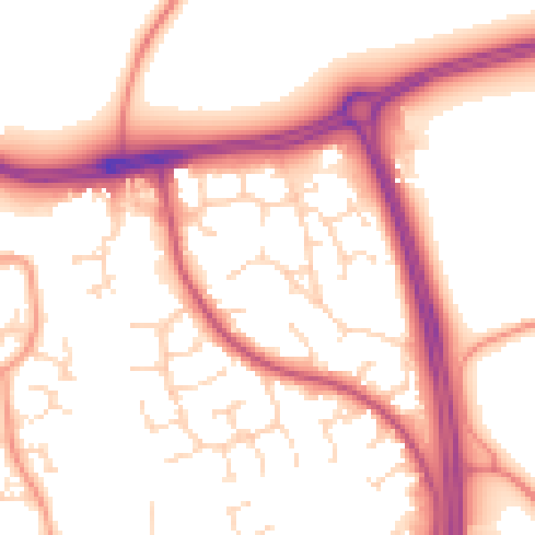 Daytime road noise heatmap for NG2 6NN