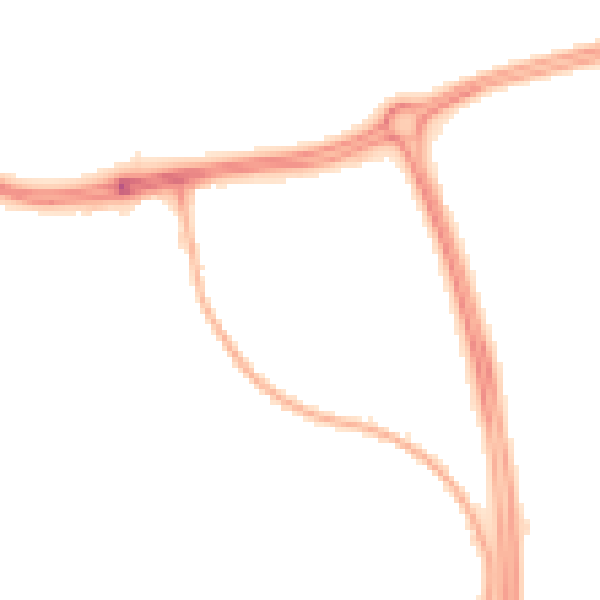 Night-time road noise heatmap for NG2 6NN