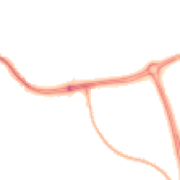Night-time road noise heatmap for NG2 6NR
