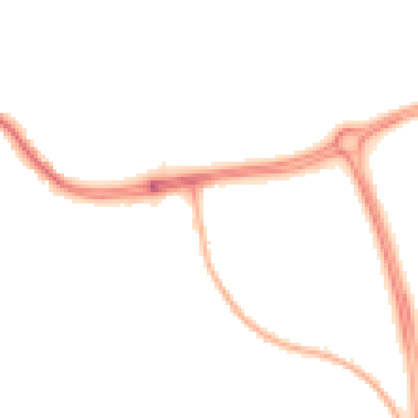 Night-time road noise heatmap for NG2 6NS