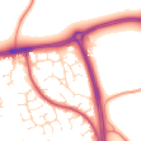 Daytime road noise heatmap for NG2 6NU