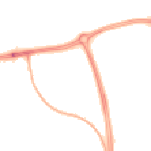 Night-time road noise heatmap for NG2 6NU