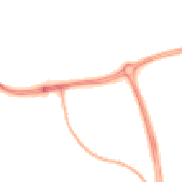 Night-time road noise heatmap for NG2 6NW