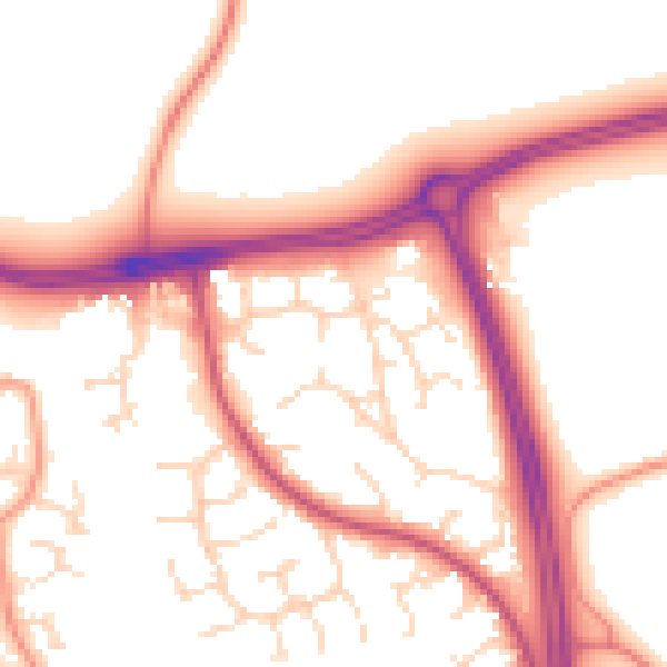 Daytime road noise heatmap for NG2 6NY