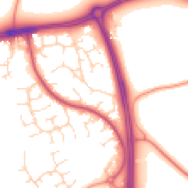 Daytime road noise heatmap for NG2 6PA