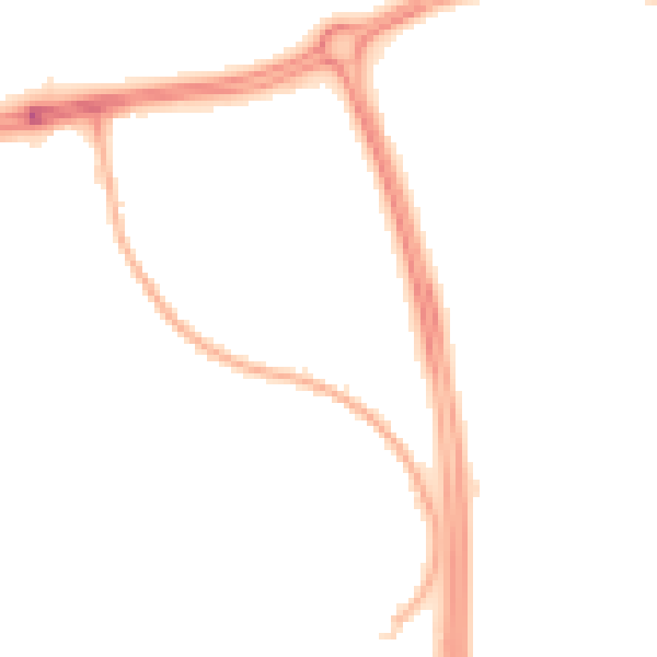 Night-time road noise heatmap for NG2 6PA