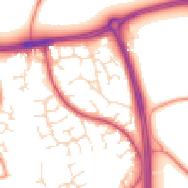 Daytime road noise heatmap for NG2 6PB