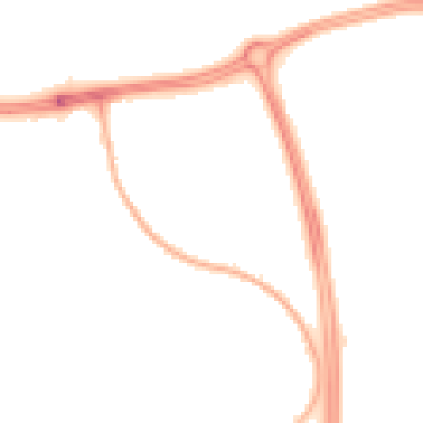 Night-time road noise heatmap for NG2 6PB