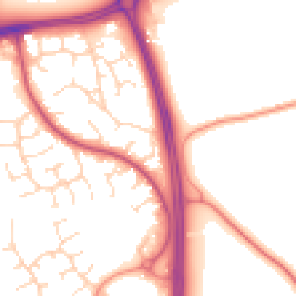Daytime road noise heatmap for NG2 6PD