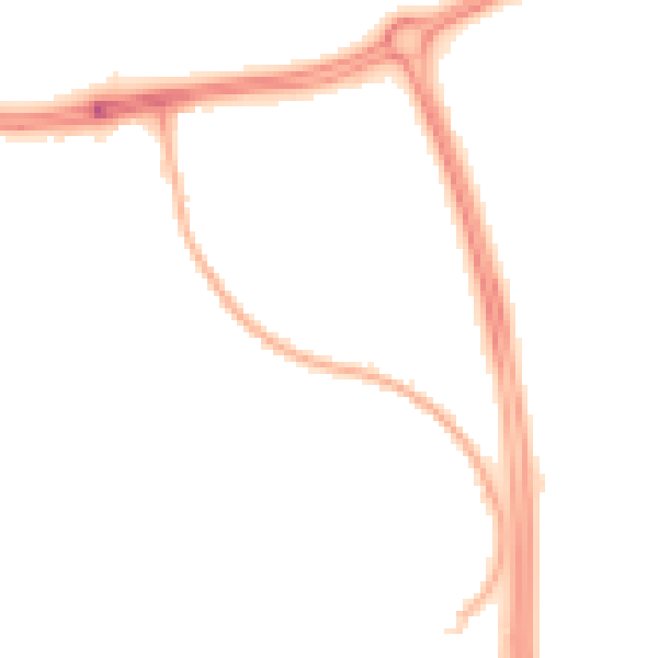Night-time road noise heatmap for NG2 6PE