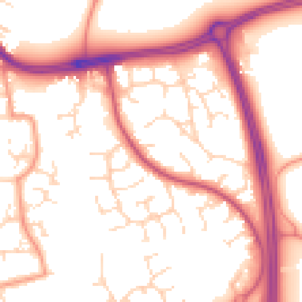 Daytime road noise heatmap for NG2 6PF