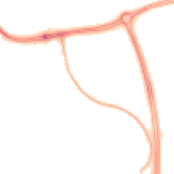 Night-time road noise heatmap for NG2 6PF