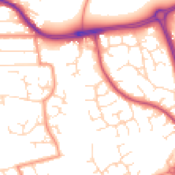 Daytime road noise heatmap for NG2 6PH