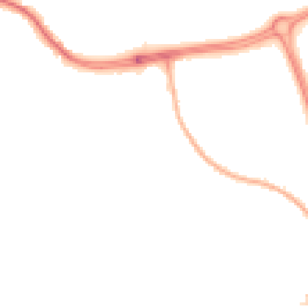 Night-time road noise heatmap for NG2 6PH