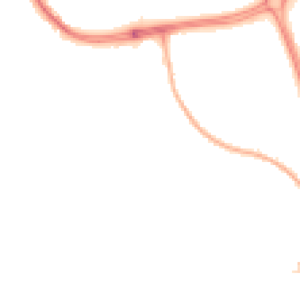 Night-time road noise heatmap for NG2 6PJ