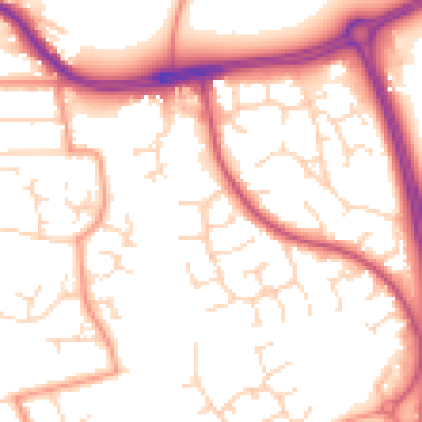 Daytime road noise heatmap for NG2 6PL