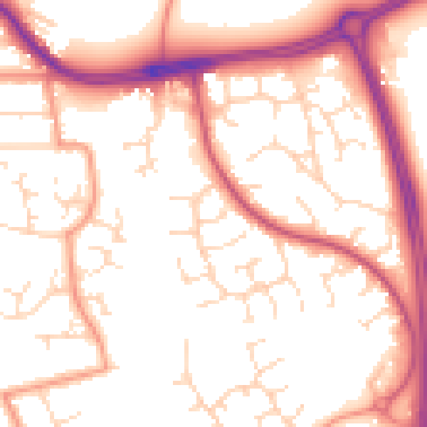 Daytime road noise heatmap for NG2 6PN